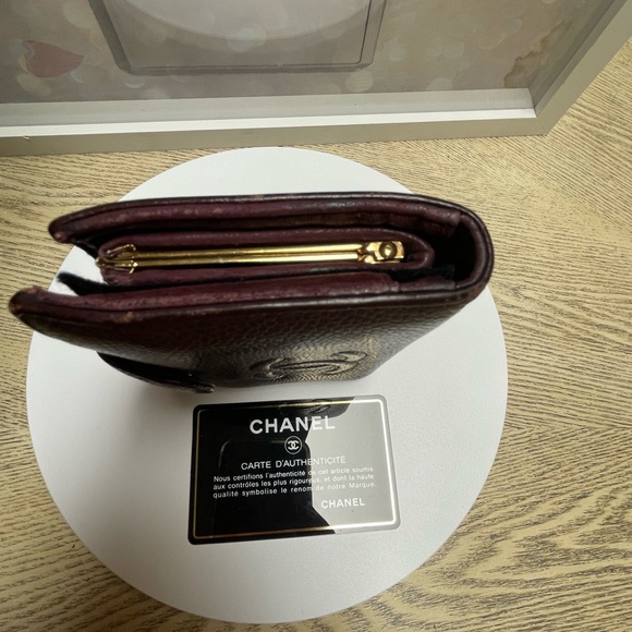 Authentic Chanel Burgundy Leather Wallet - Picture 12 of 12